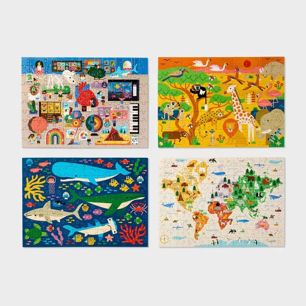 4 Pack Puzzle de 100-200 piezas