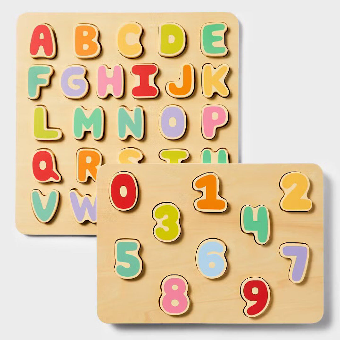 Wooden Letters and Numbers by Gigglescape