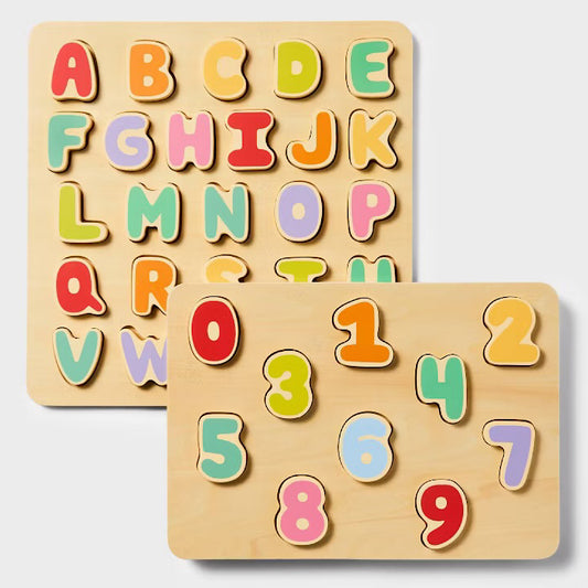 Wooden Letters and Numbers by Gigglescape